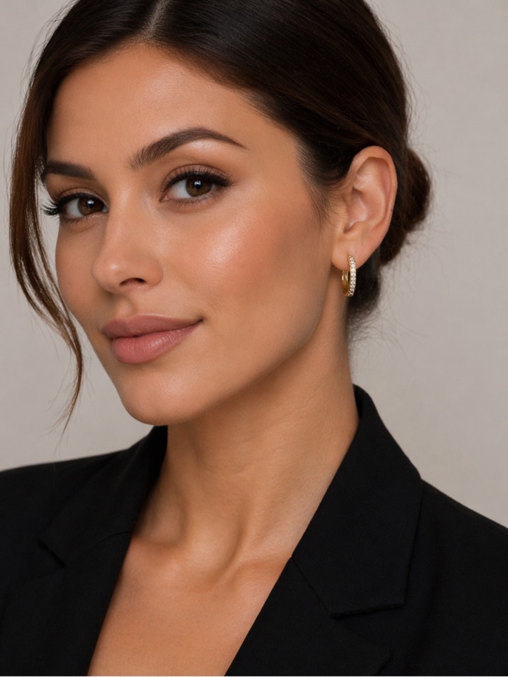 Luxe Gold Pavé Huggie Hoops | Dainty Sparkle Earrings